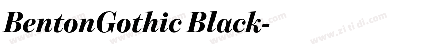 BentonGothic Black字体转换